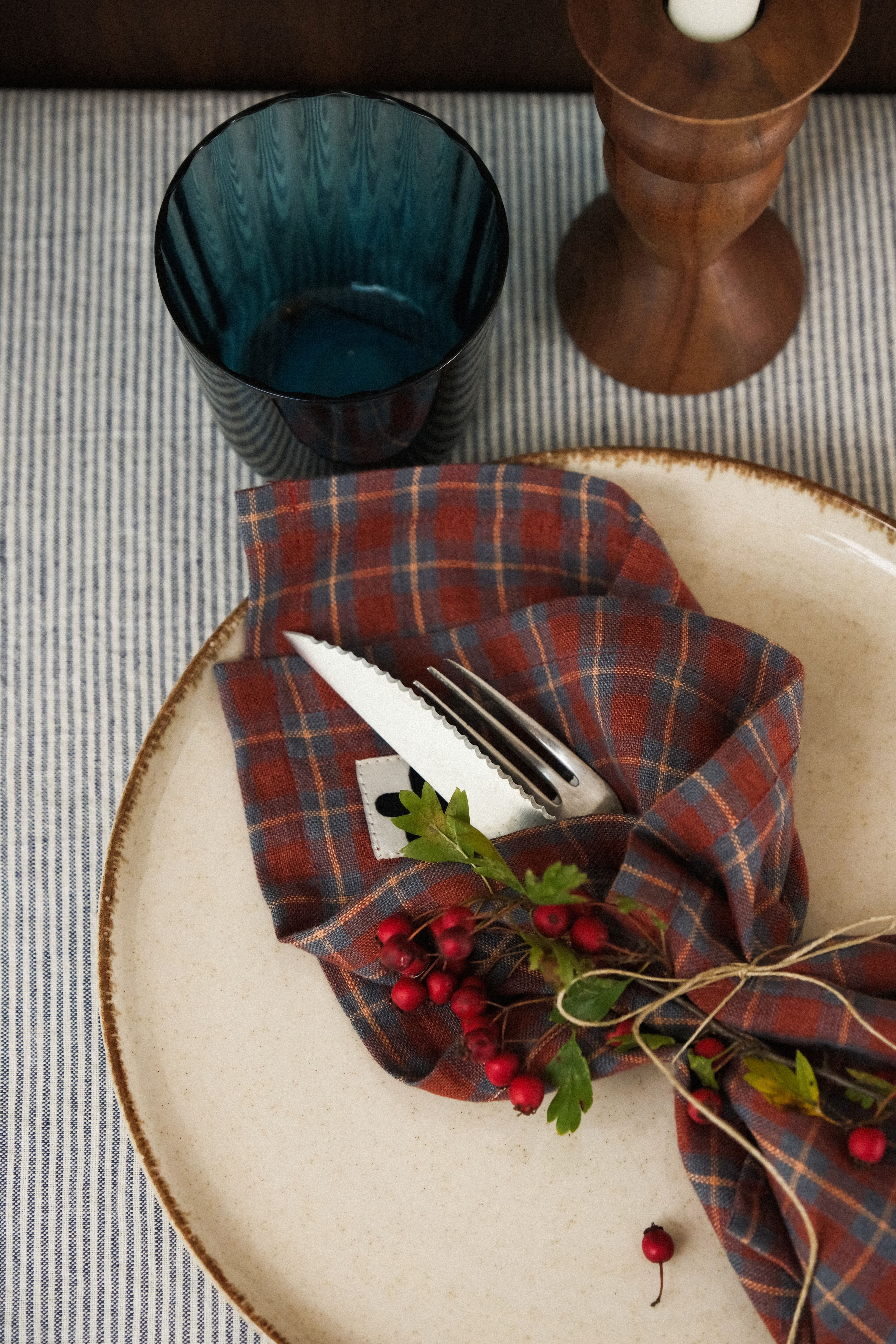 set de table serviette noel